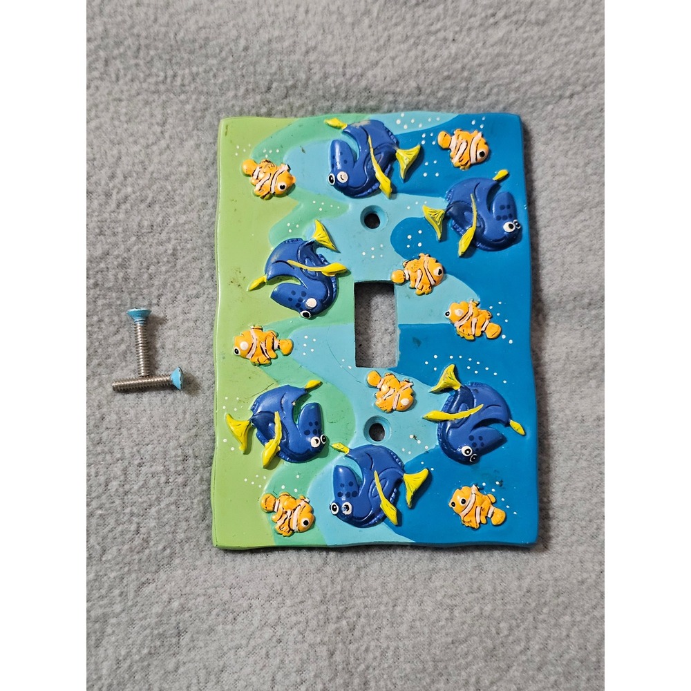 Disney Finding Nemo cthick light switch cover  3D fish Dory preloved